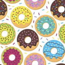 Servietten - Bunte Donuts