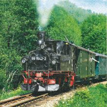 Servietten - Eisenbahn Dampflok