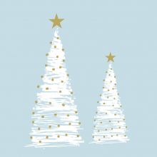 Napkins embossed - Elegant trees