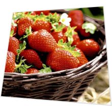 Servietten - Erdbeeren im Korb - 3