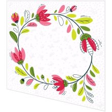 Napkins embossed - Spring wreath