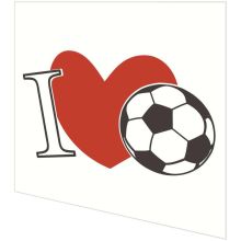 Napkins - Football Heart