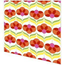 Napkins - Geo Flowers Red