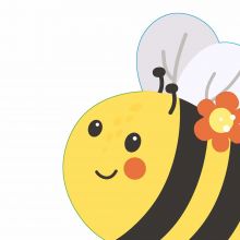 Servietten gestanzt - Biene