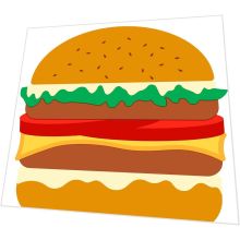 Servietten gestanzt - Burger - 3