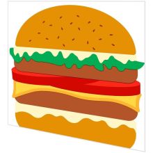 Servietten gestanzt - Burger - 2