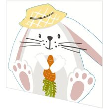 Napkins punched in form - Bunny with Hat