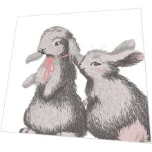 Napkins punched in form Bio - Bunny friends