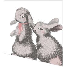 Napkins punched in form Bio - Bunny friends