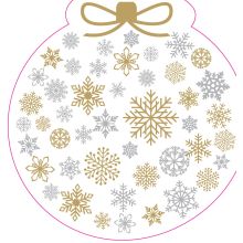 Servietten gestanzt - Schneeflocken-Kugel - 1
