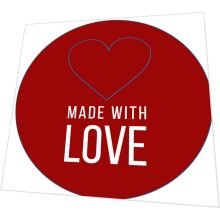 Napkins punched in form - Made with Love