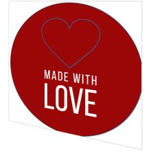 Napkins punched in form - Made with Love