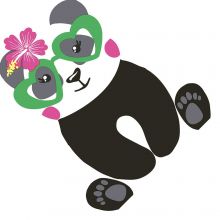 Servietten gestanzt - Panda