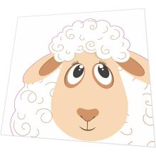 Napkins punched in form - Spring Sheep
