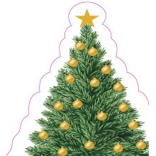 Servietten gestanzt - Weihnachtsbaum - 1