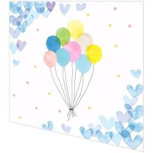 Servietten - Herzen und Ballons - 2