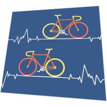 Servietten - Herzschlag Fahrrad blau - 3