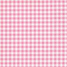 Servietten kariert rosa - New Vichy