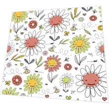 Servietten - Lustige Blumen - 3