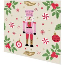 Servietten - Nussknacker rosa - 2