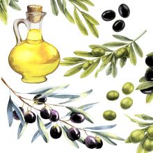Servietten - Oliven und Öl