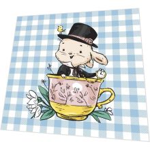 Servietten - Osterhase in Tasse - 3