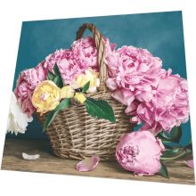 Servietten - Pfingstrosenkorb - 3