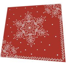 Servietten mit Prägung - Schneeflocken - 3