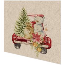 Napkins - Car Snowman - 100% of recycling