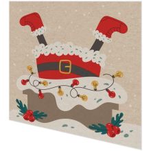 Servietten - Santa im Schornstein - 100% Recycling - 2