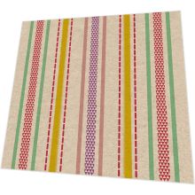 Napkins - Colourful stripes - 100% of recycling