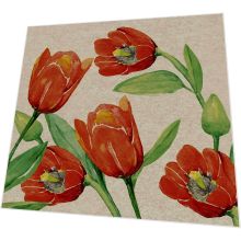 Napkins - Natural Tulips - 100% of recycling