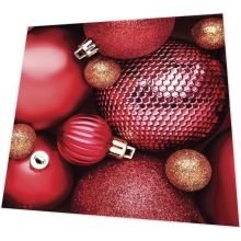 Servietten - Rote Weihnachtskugeln - 3
