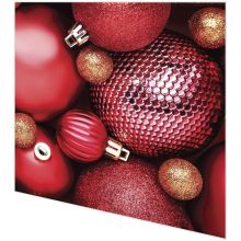 Servietten - Rote Weihnachtskugeln - 2