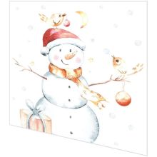 Servietten - Schneemann und Vögel - 2
