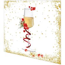 Servietten - Sektglas - 2