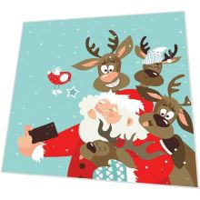 Servietten - Selfie mit Santa - 3