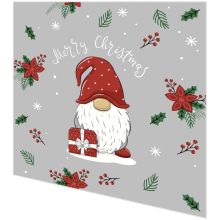 Napkins - Tomte with Gift