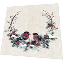 Napkins - Birds in wreath