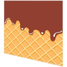 Servietten - Waffel mit Schokolade - 2