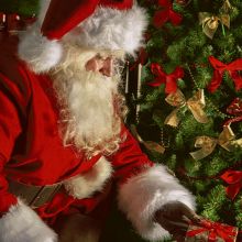 Servietten - Weihnachtsmann bringt Geschenke