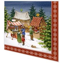 Servietten - Weihnachtsmarktszene - 2