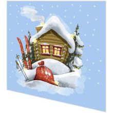 Servietten - Winterhütte - 2