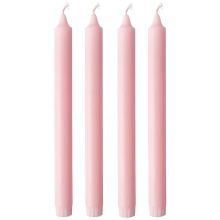 Stabkerze - Leicht rosa 25cm - 4 Stück