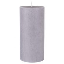 Pillar Candle -  Grey 15cm - 1 Pieces - 50h