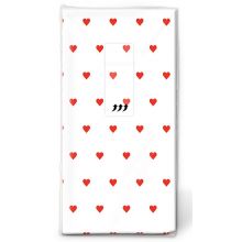 Handkerchiefs - Petits coeurs red