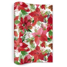 Non woven runner - Shiny poinsettia