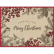 Tischset aus Flachs - Botanisches Weihnachten