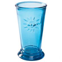 Trinkglas - Sonne blau