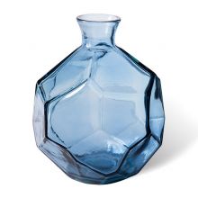 Glasvase - Nordic stahlblau groß